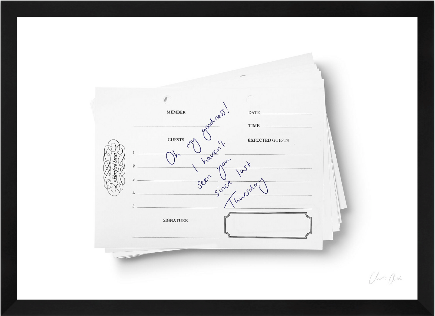 5 Hertford Street Guestbook i