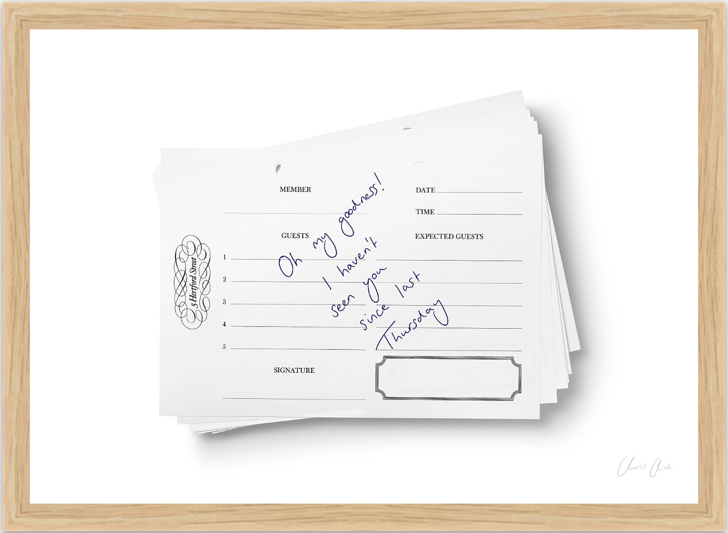 5 Hertford Street Guestbook i