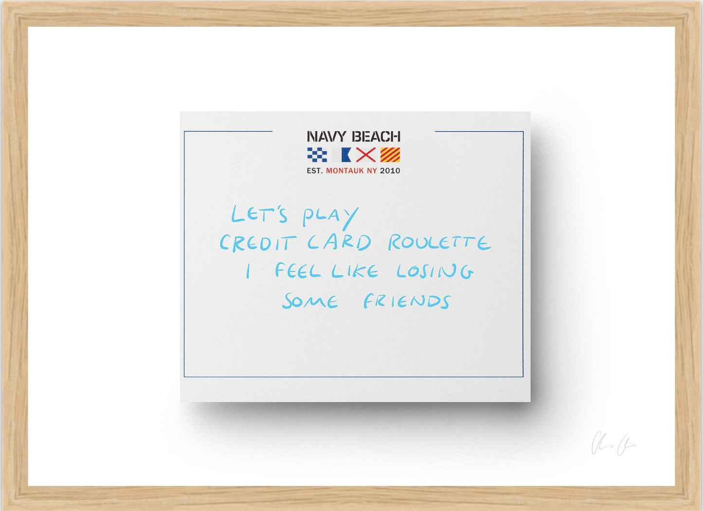 Card at Navy Beach
