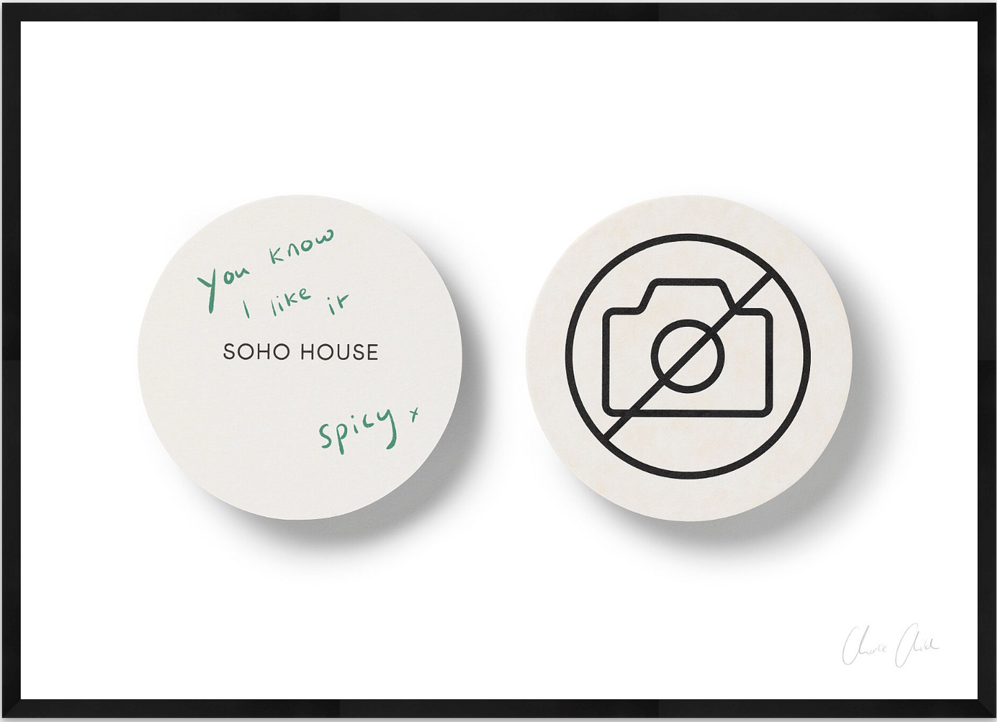 Coasters at Soho House