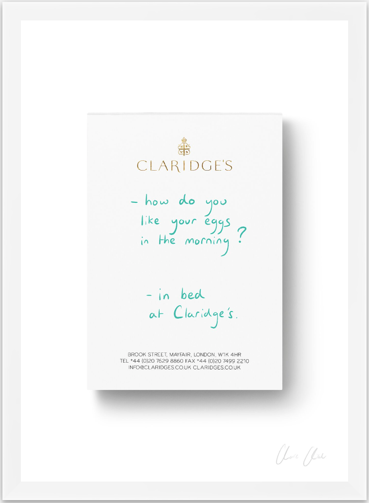 Notepad at Claridge's