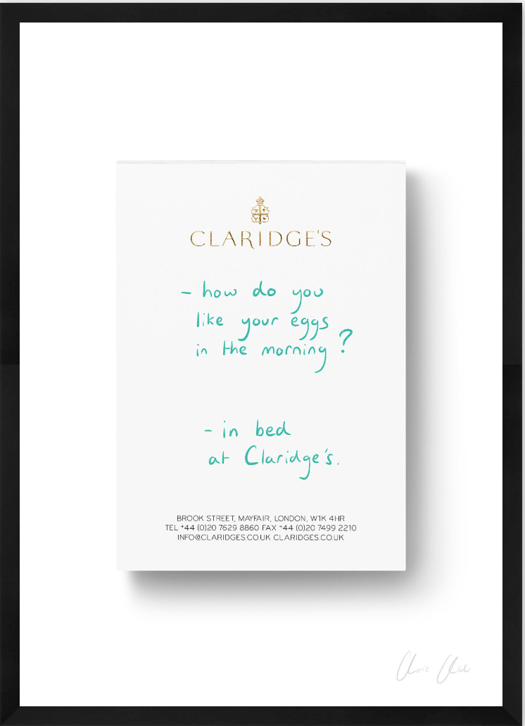 Notepad at Claridge's