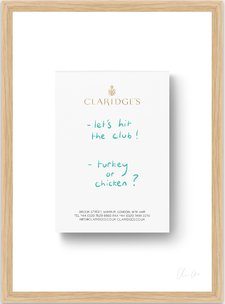 Notepad at Claridge's