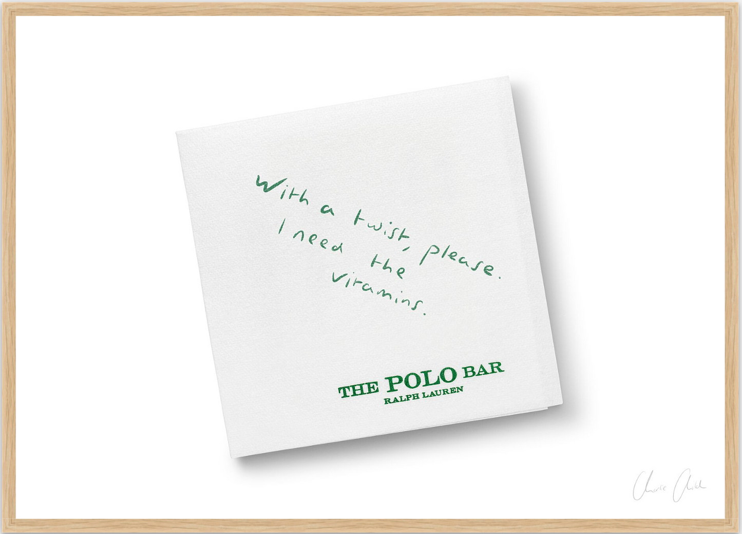 Napkin at The Polo Bar