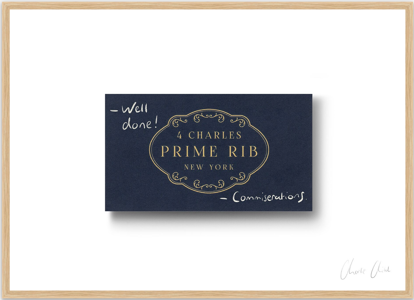 Card at 4 Charles Prime Rib