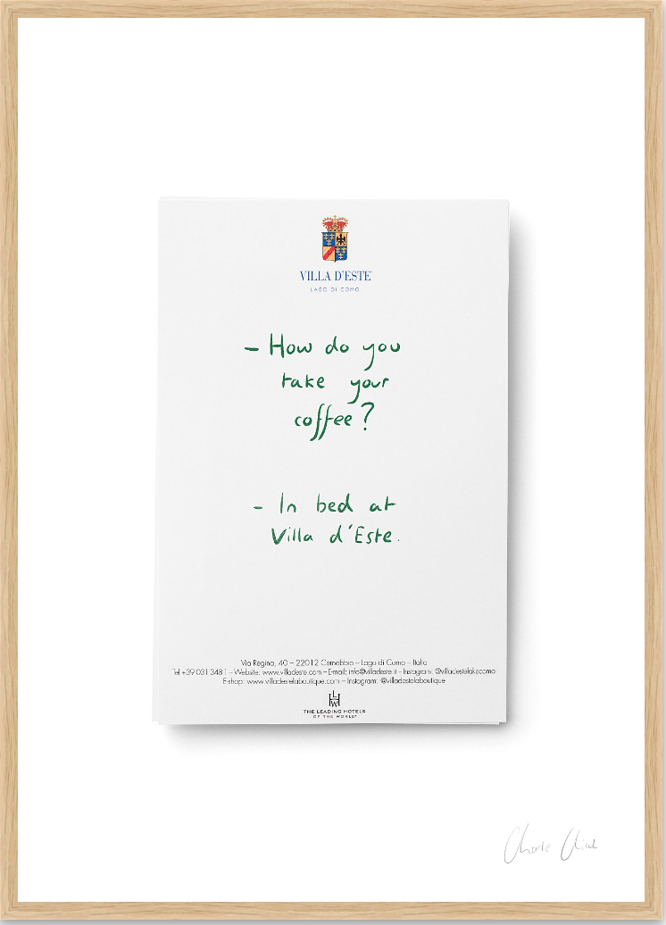 Paper at Villa d'Este