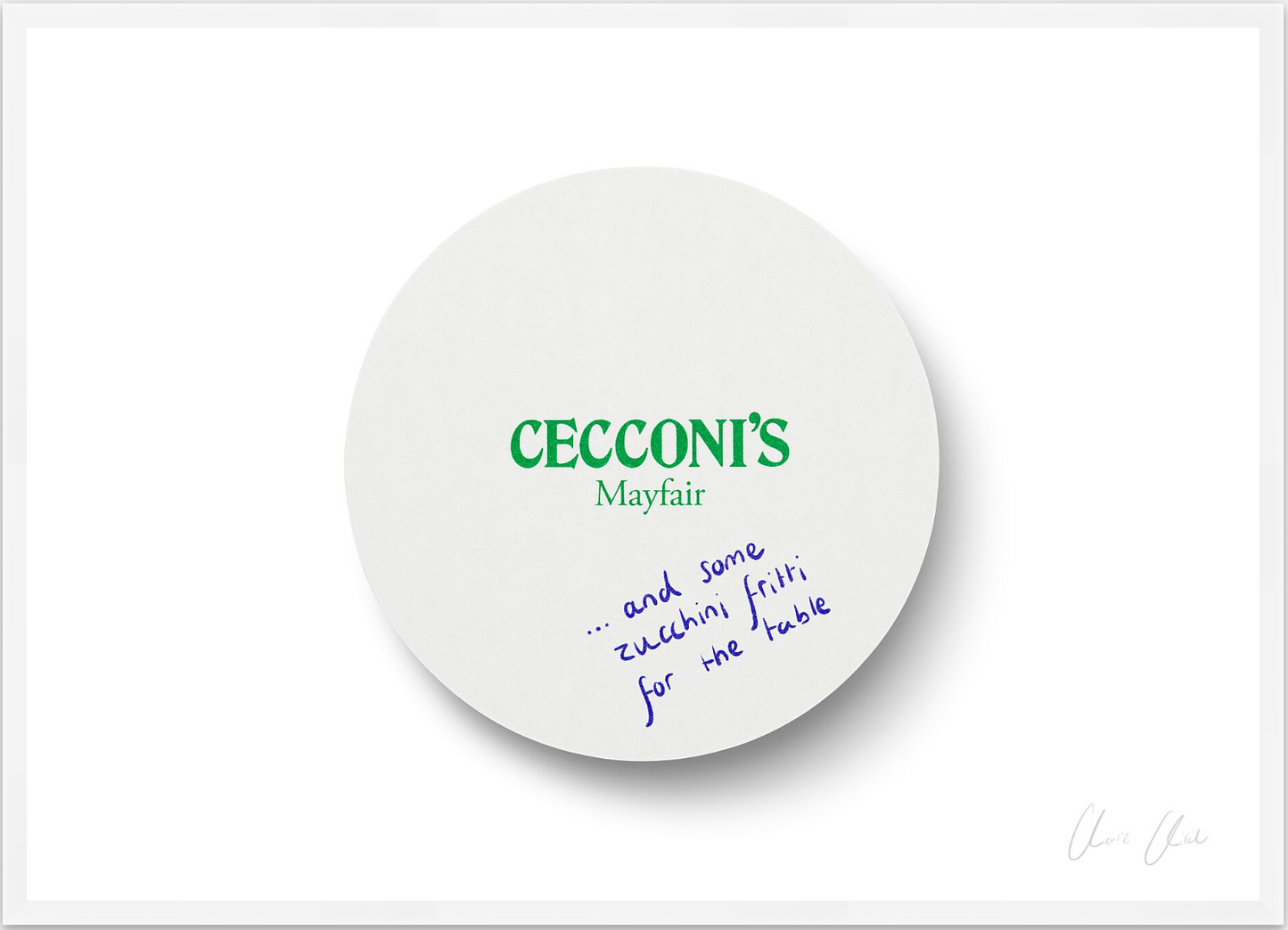 Coaster at Cecconi's
