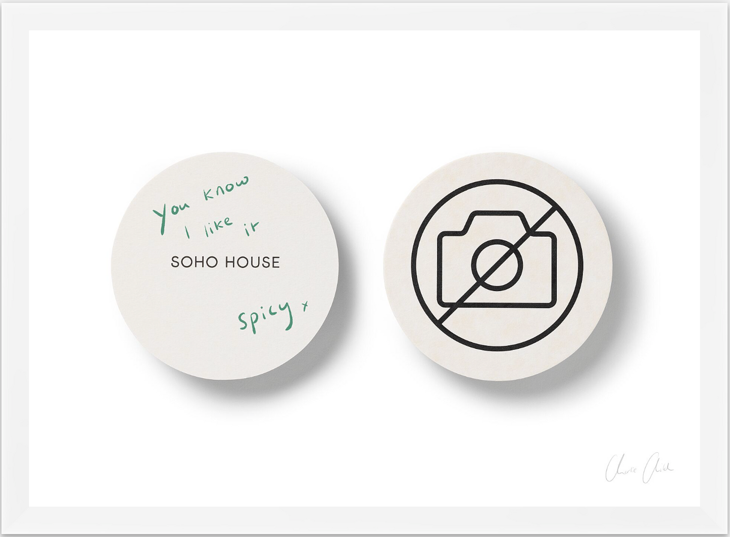 Coasters at Soho House