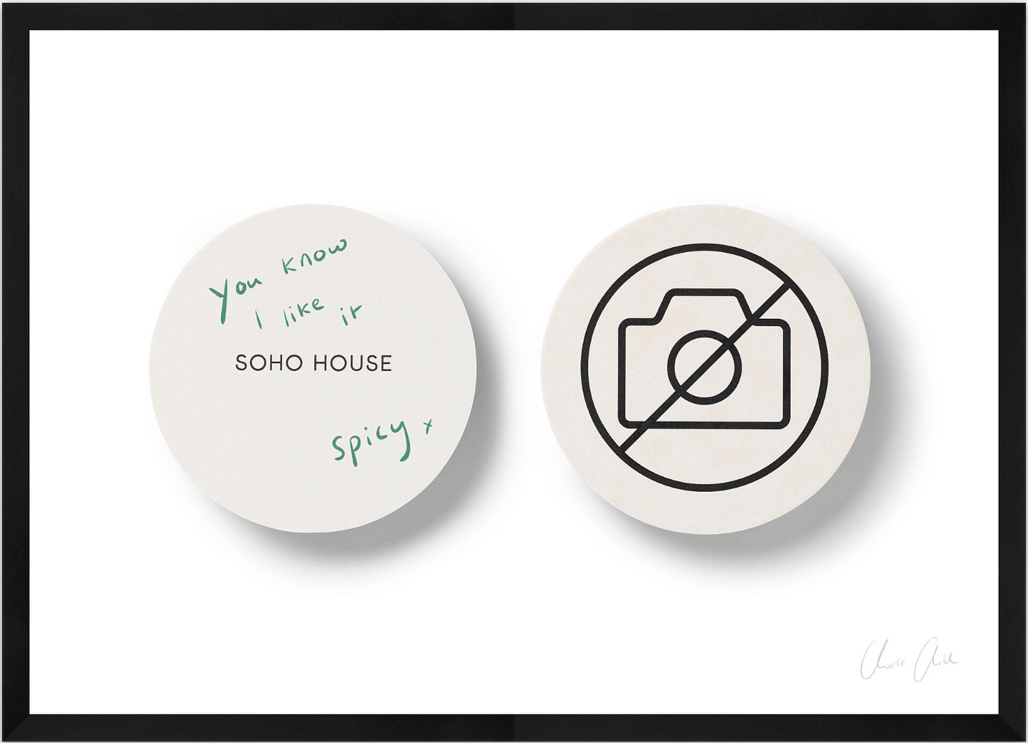 Coasters at Soho House