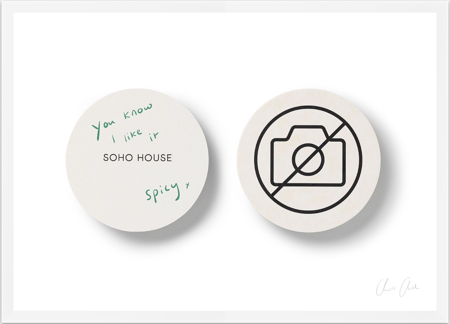 Coasters at Soho House