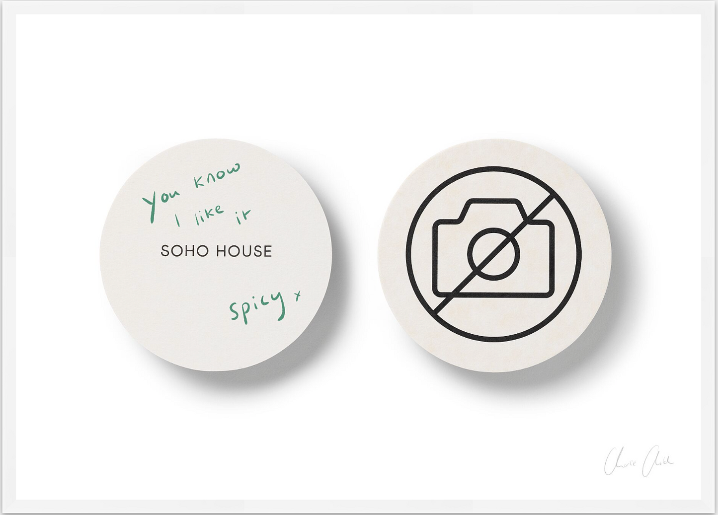 Coasters at Soho House