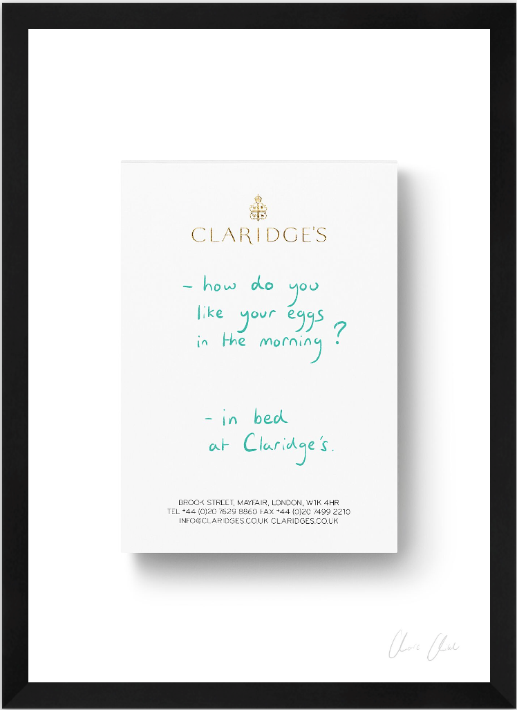 Notepad at Claridge's