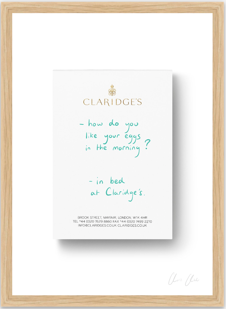 Notepad at Claridge's