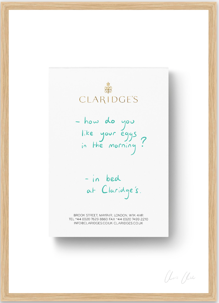 Notepad at Claridge's