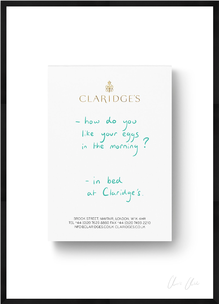 Notepad at Claridge's