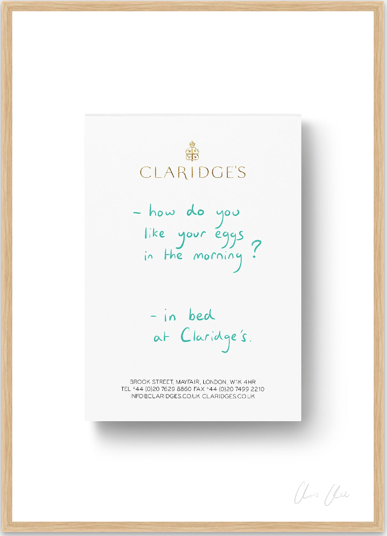 Notepad at Claridge's