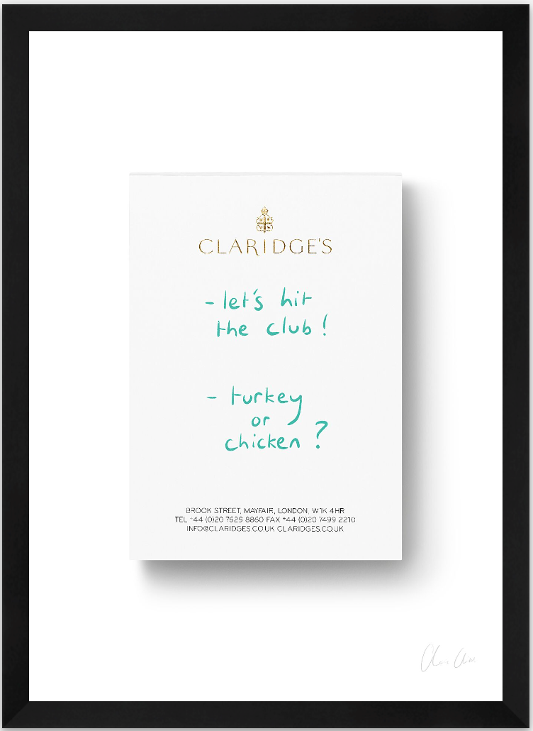 Notepad at Claridge's