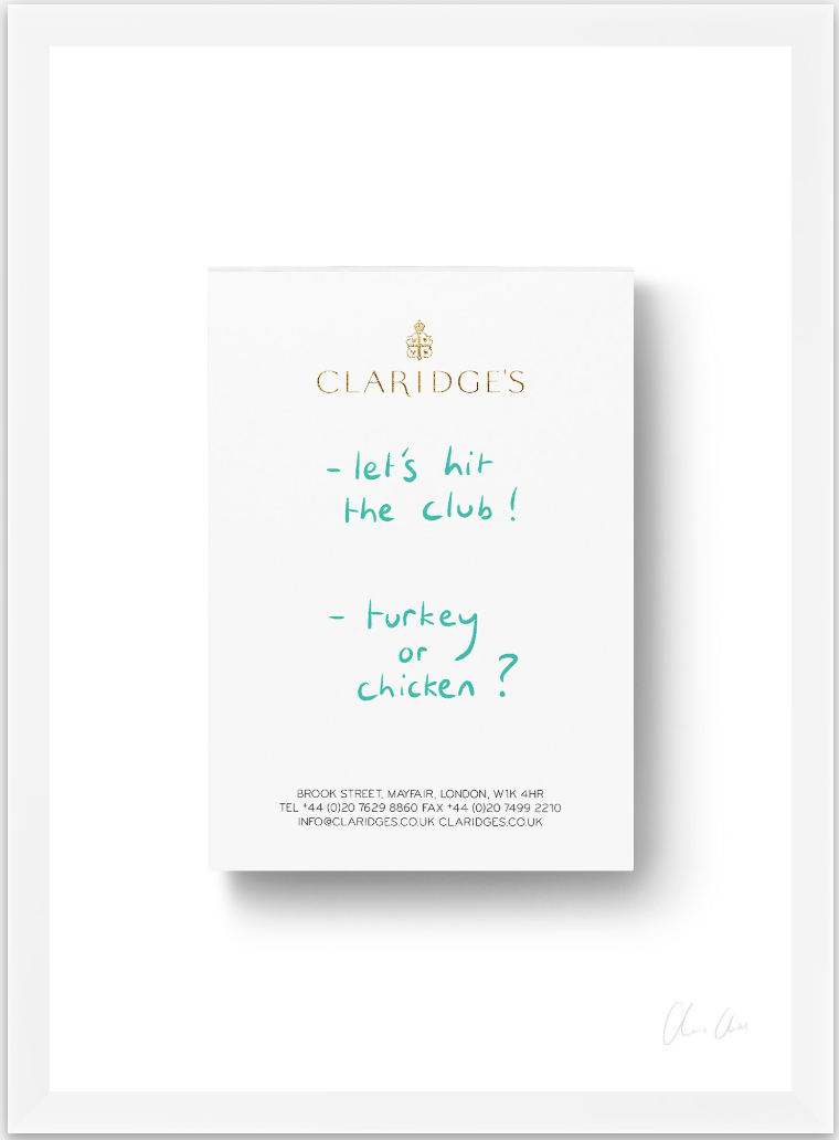 Notepad at Claridge's