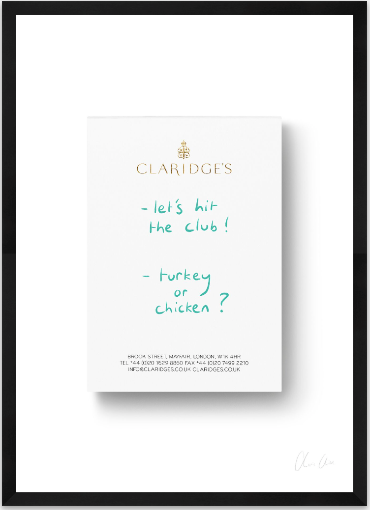 Notepad at Claridge's