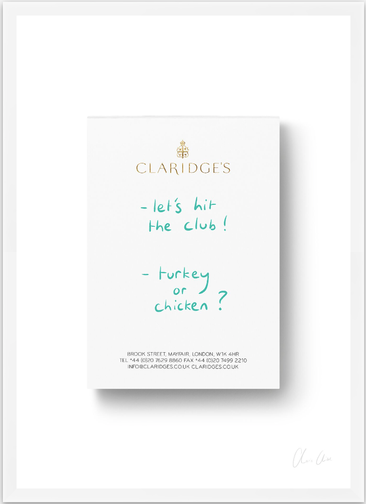 Notepad at Claridge's