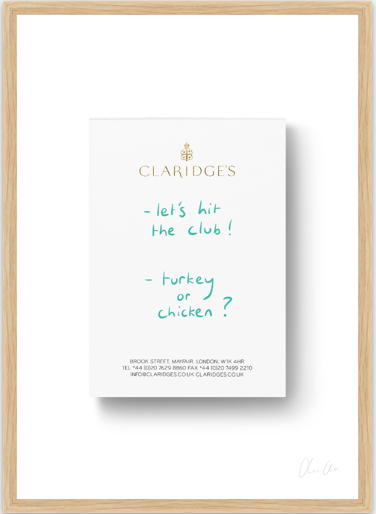 Notepad at Claridge's