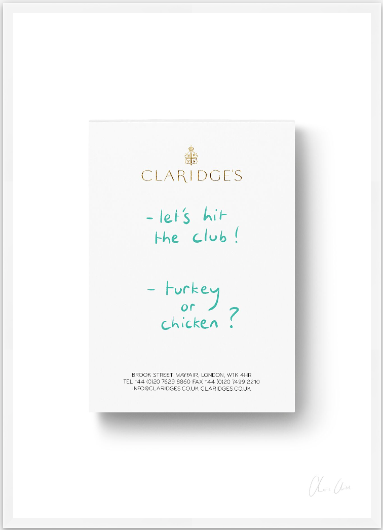 Notepad at Claridge's