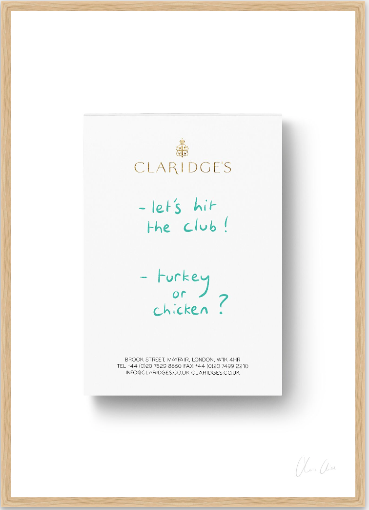 Notepad at Claridge's