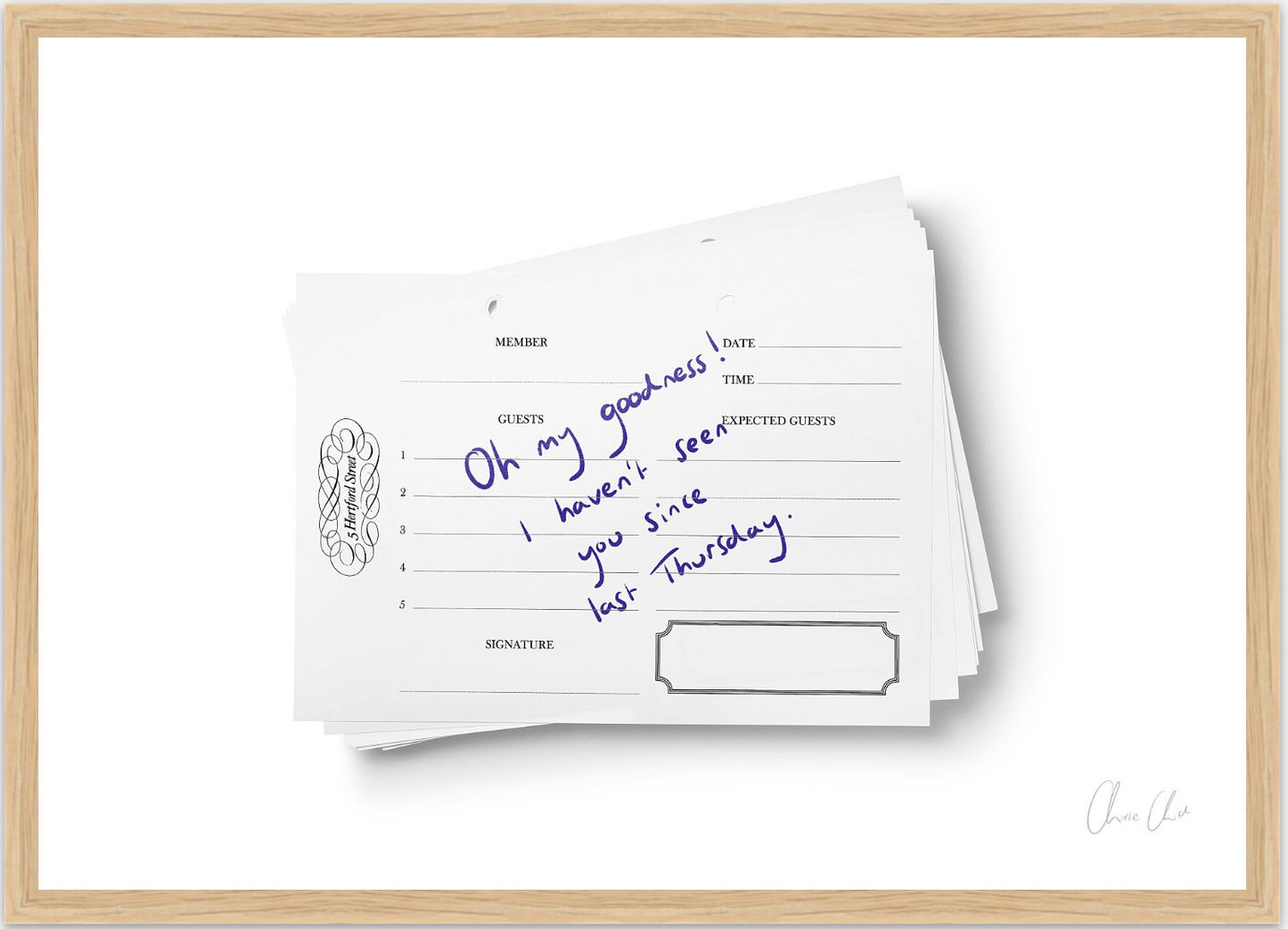 Guestbook at 5 Hertford Street