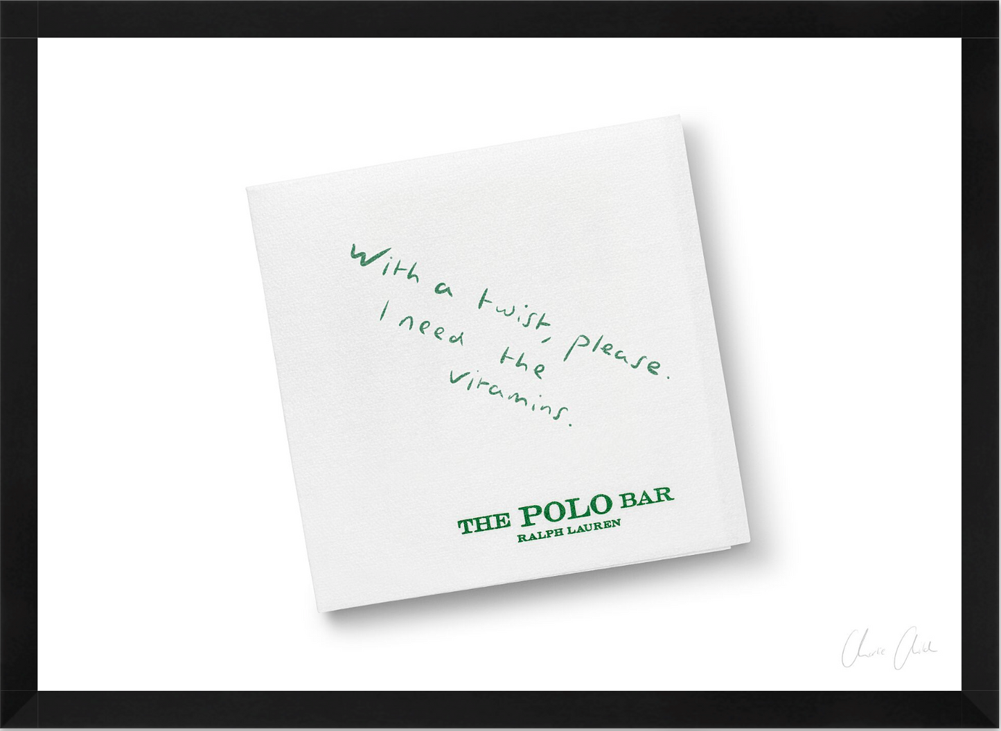 Napkin at The Polo Bar