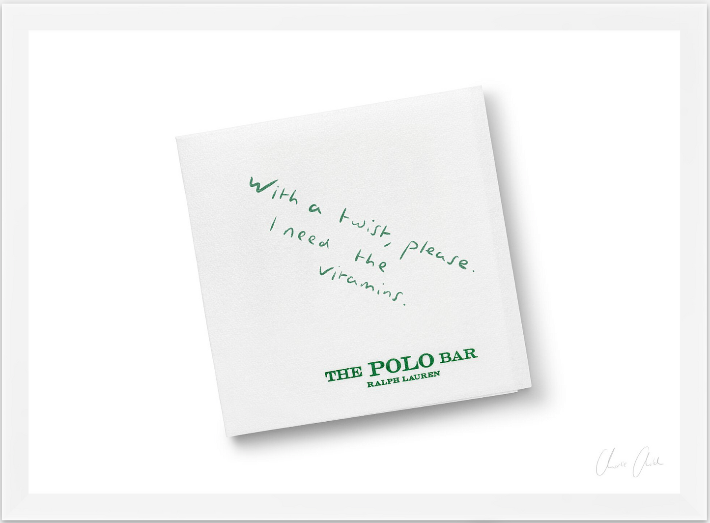 Napkin at The Polo Bar