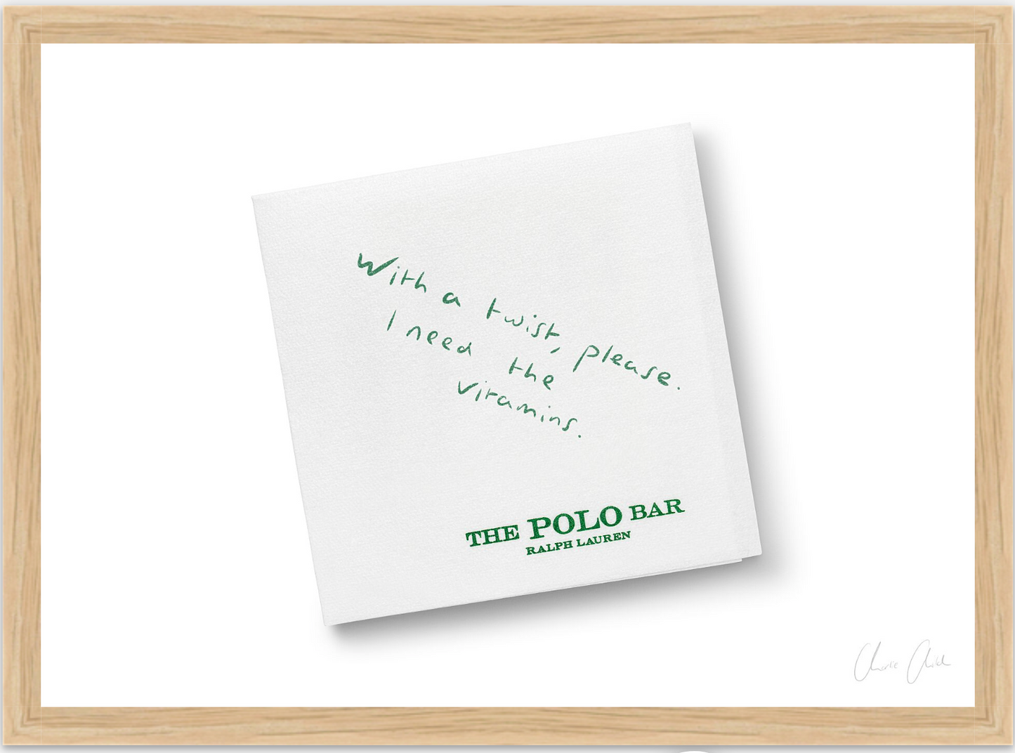 Napkin at The Polo Bar