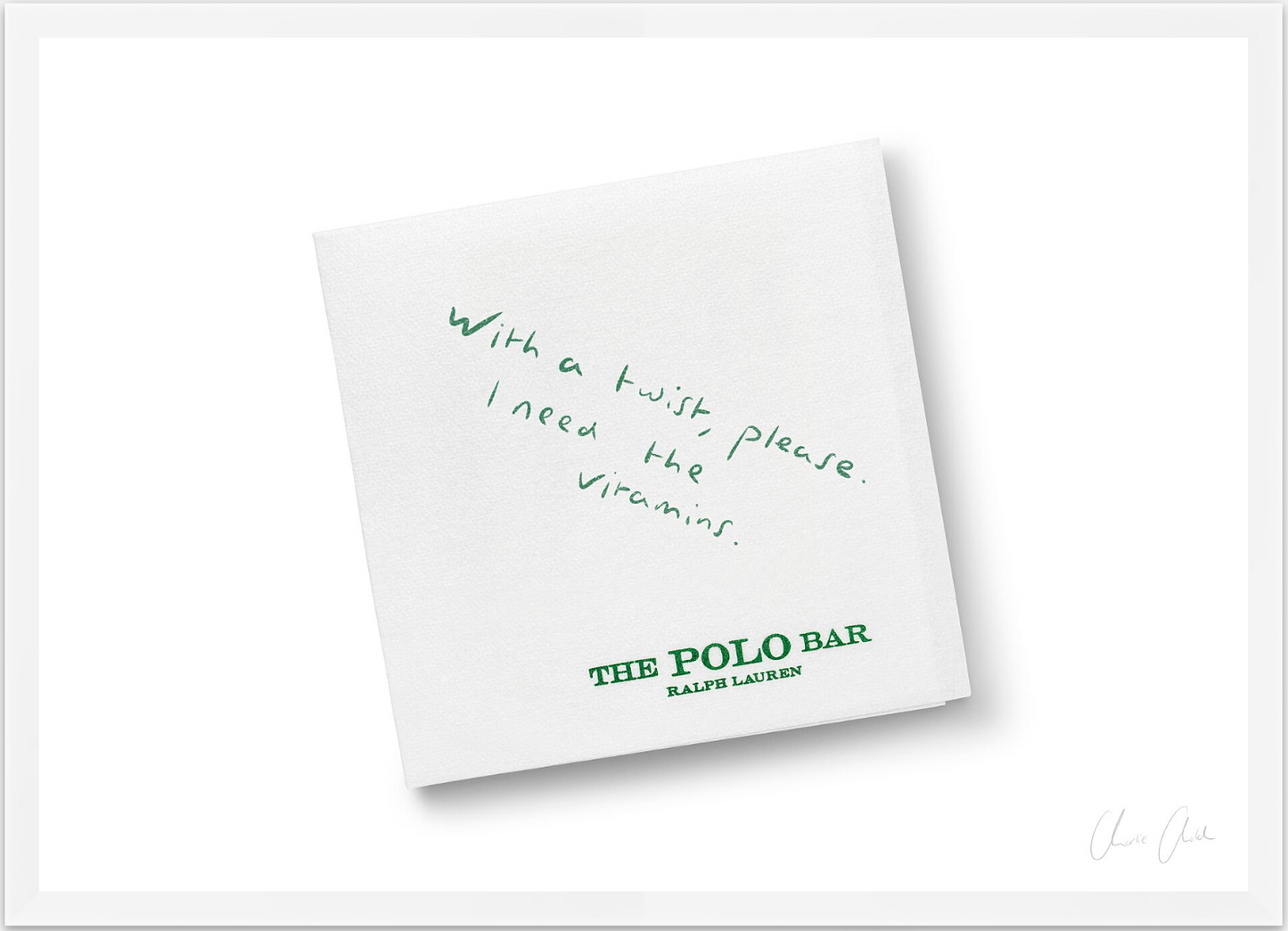 Napkin at The Polo Bar