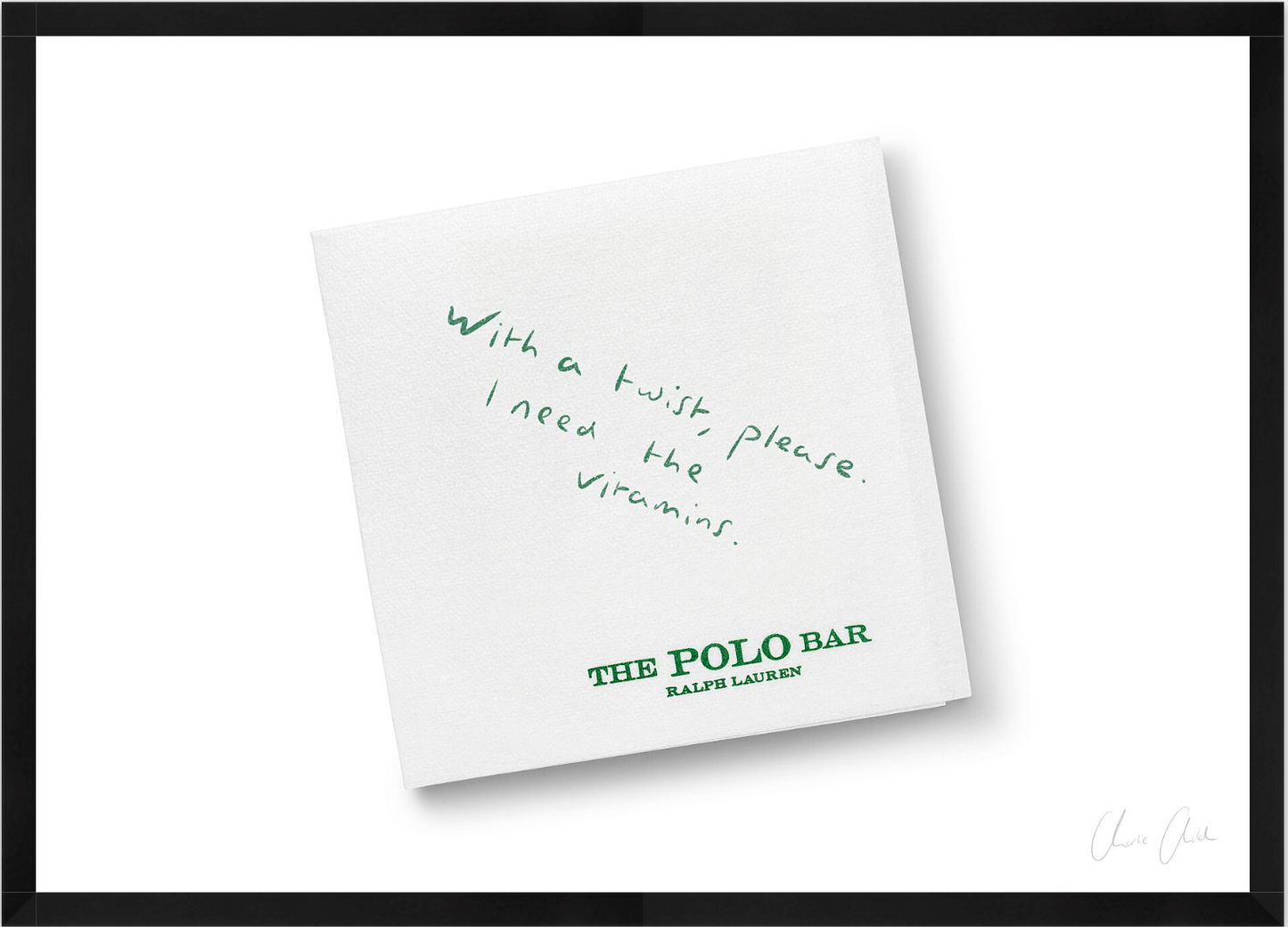 Napkin at The Polo Bar