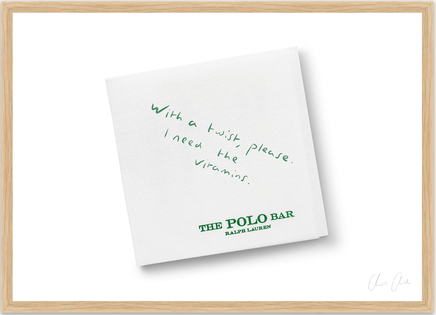 Napkin at The Polo Bar