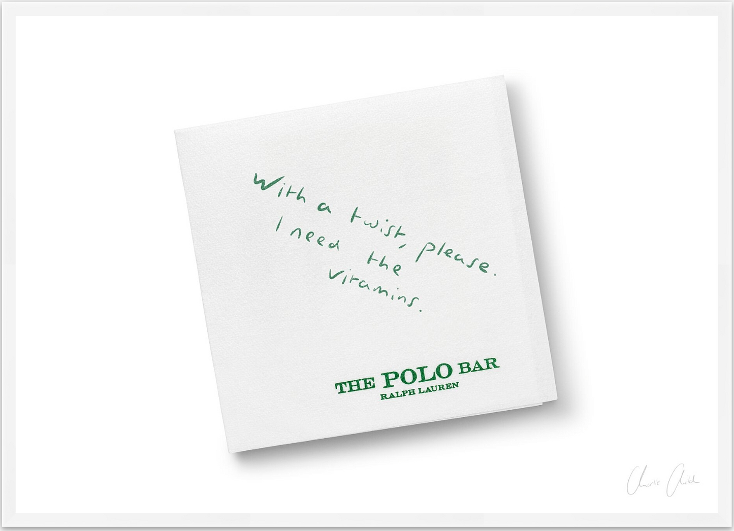 Napkin at The Polo Bar