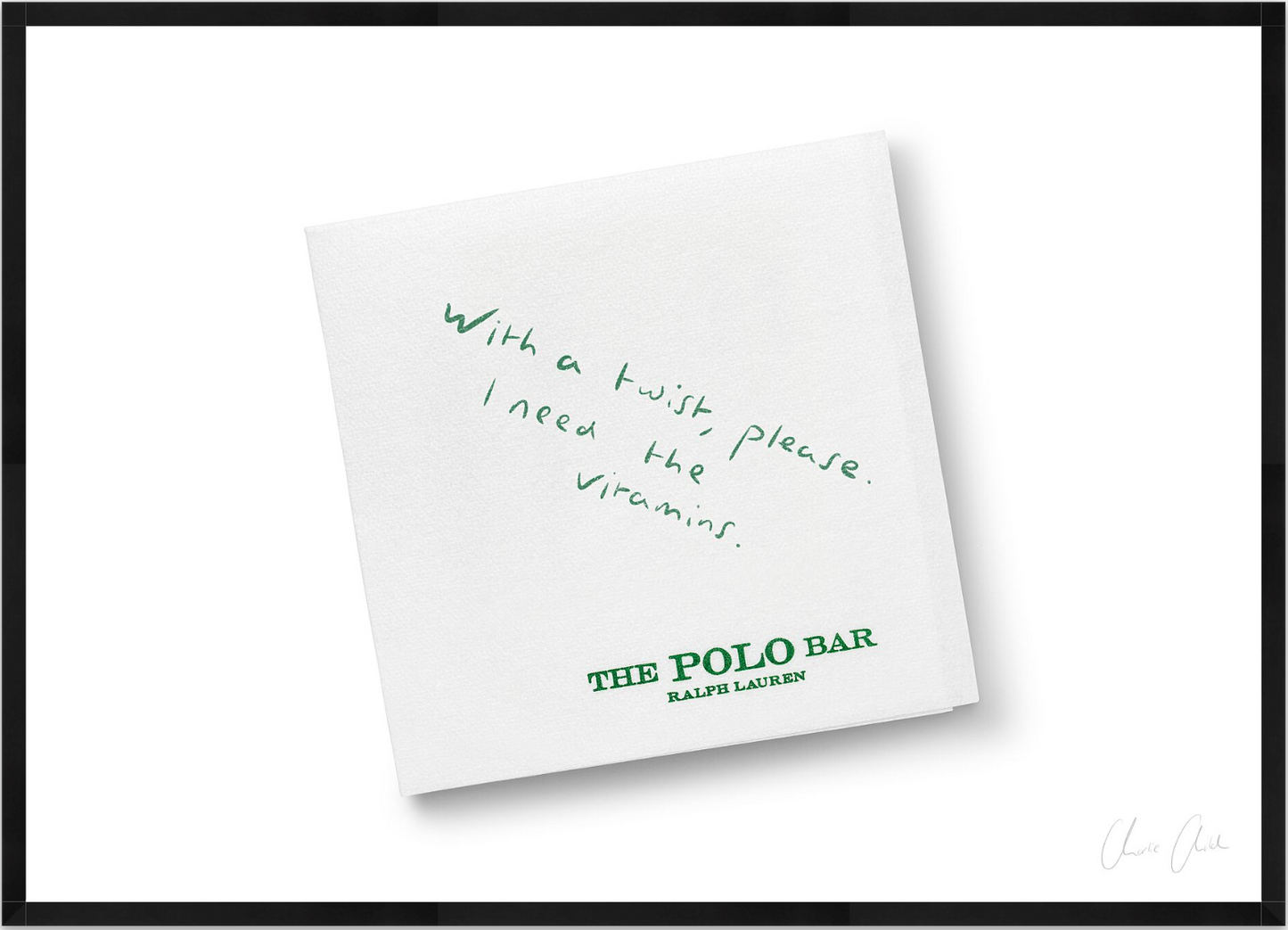 Napkin at The Polo Bar