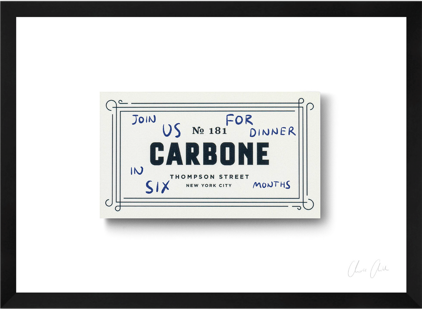 Card at Carbone i