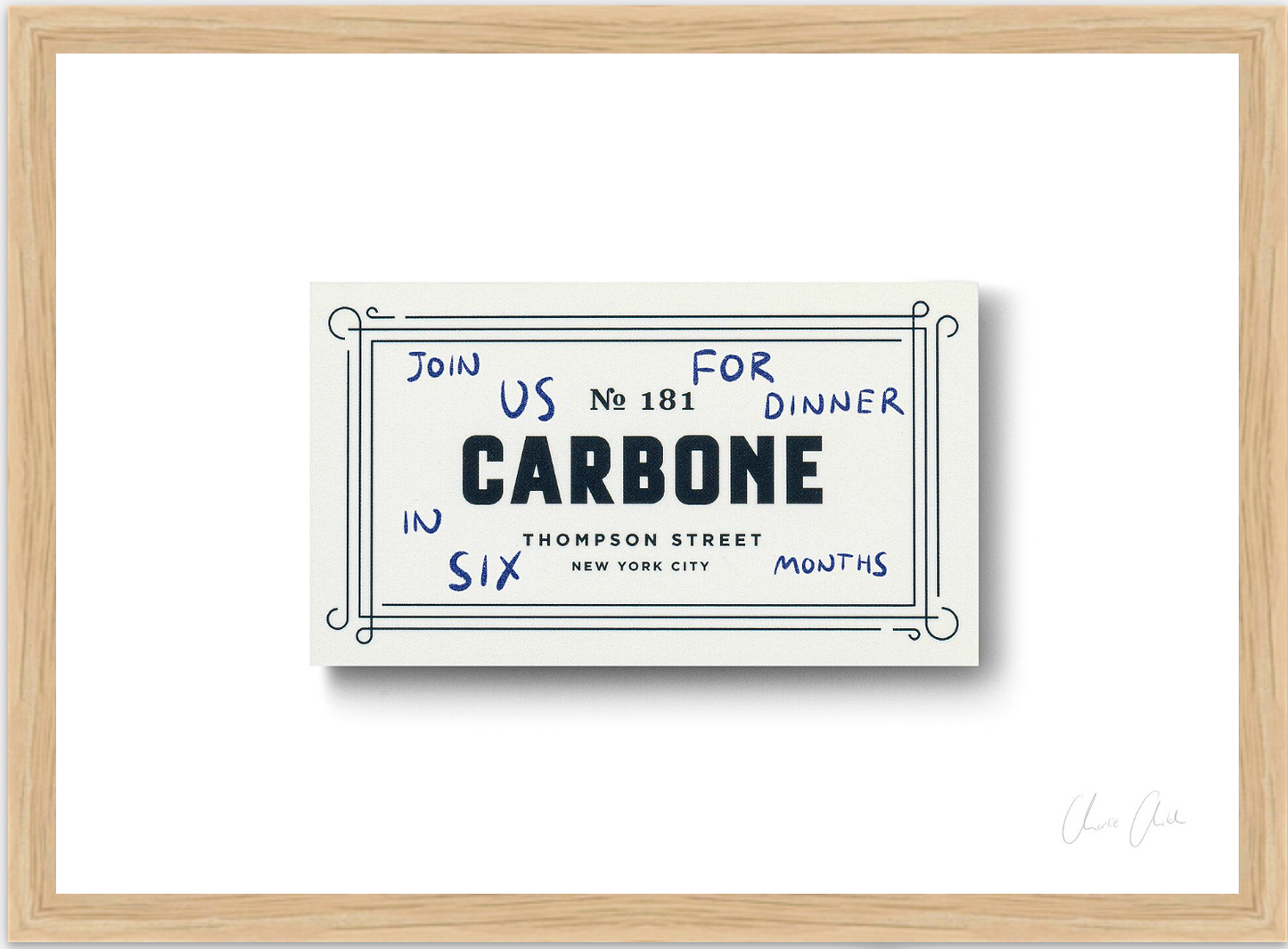 Card at Carbone i