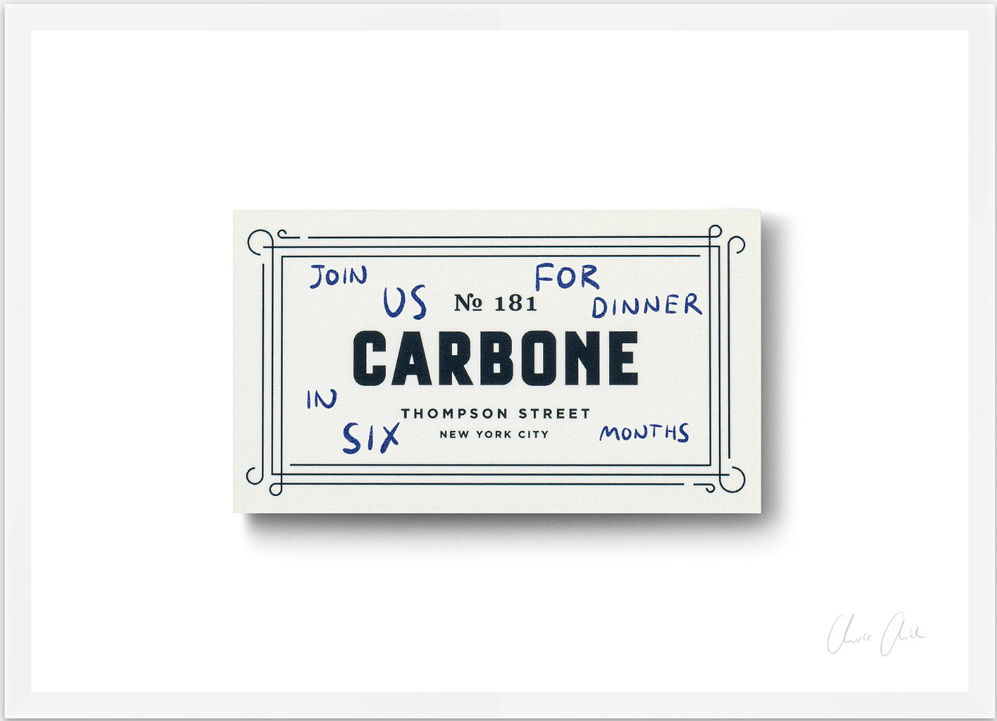 Card at Carbone i
