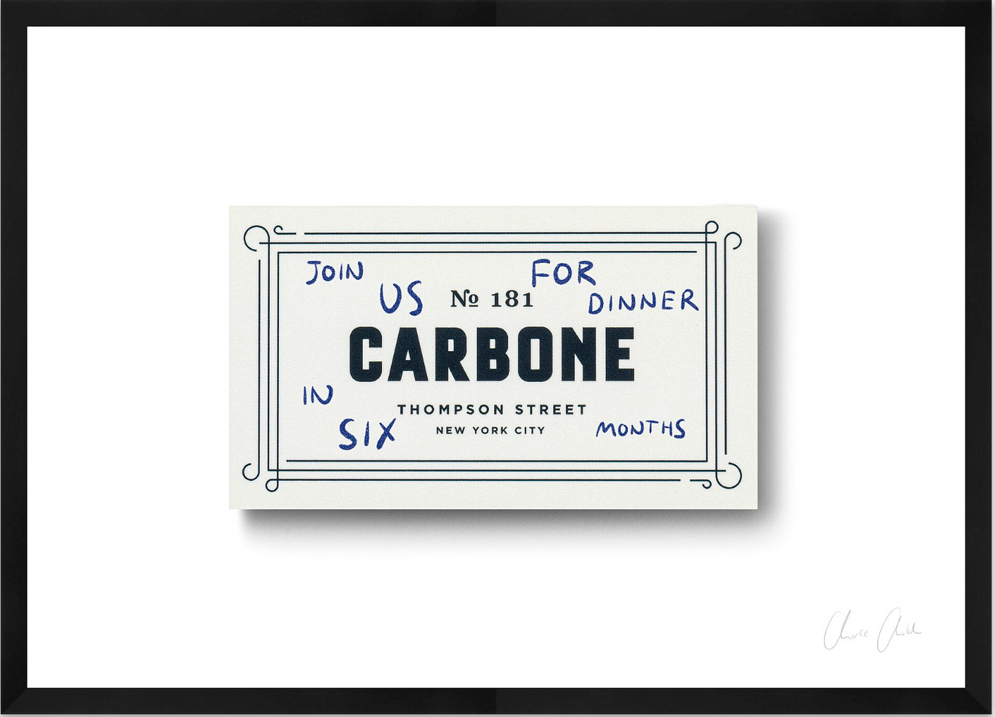Card at Carbone i