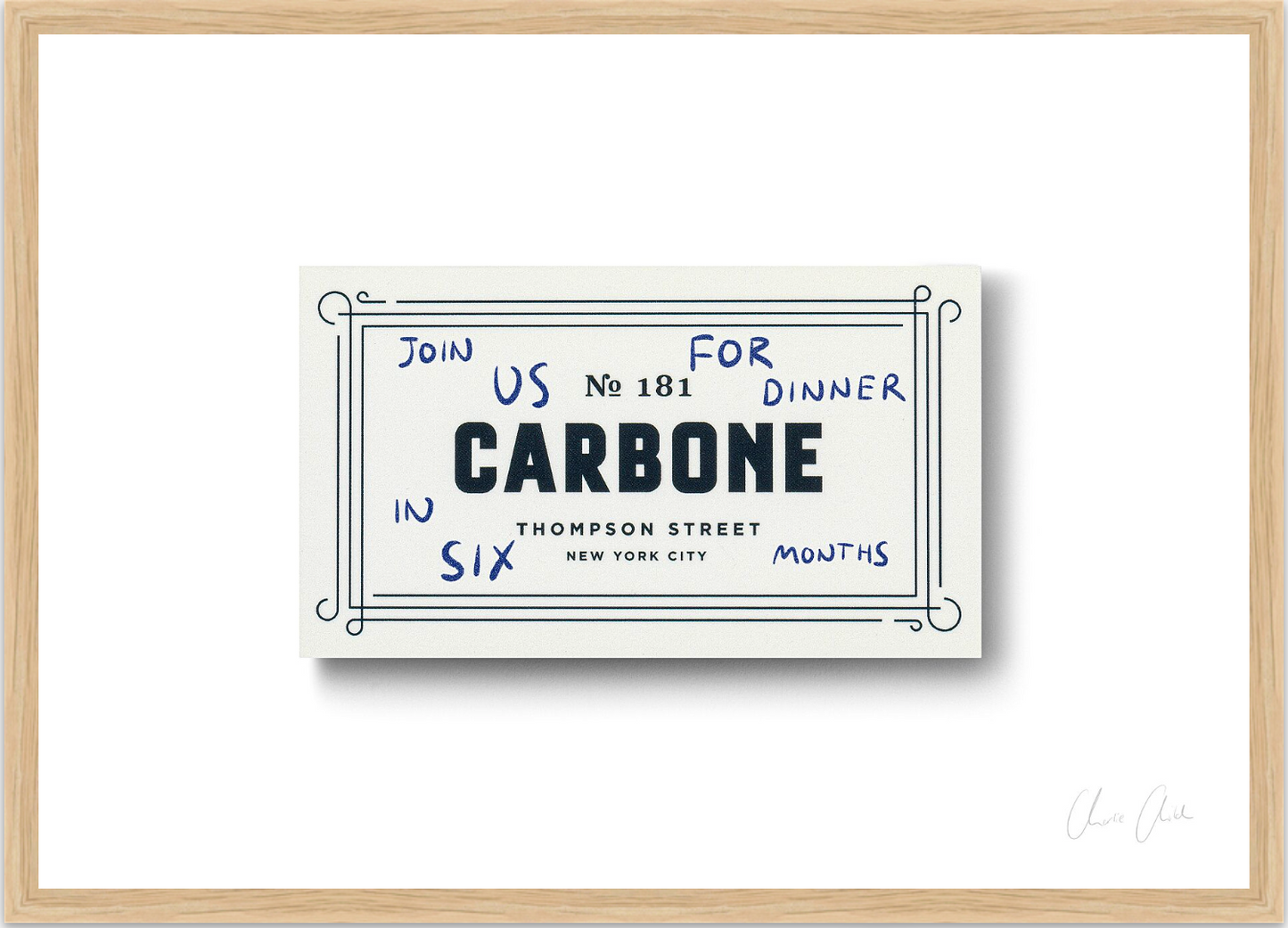 Card at Carbone i
