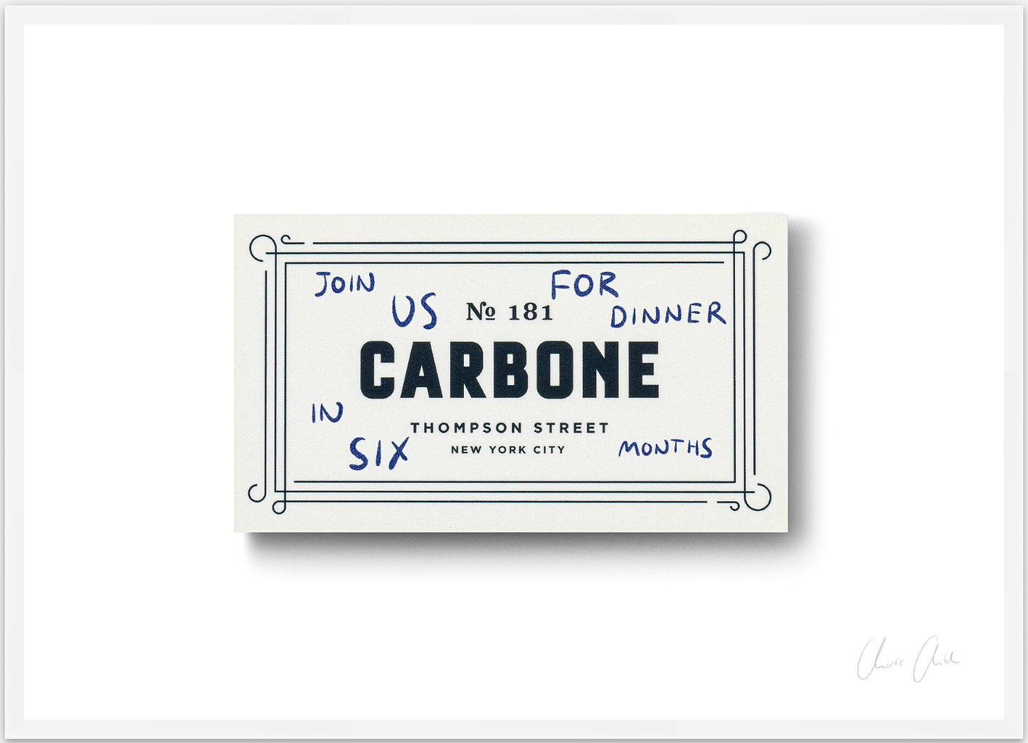 Card at Carbone i