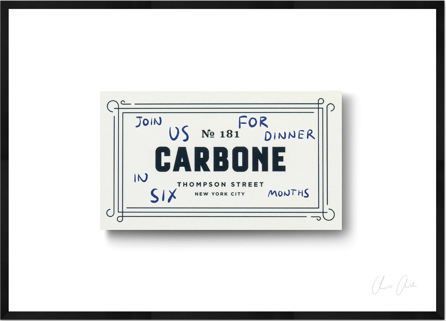 Card at Carbone i