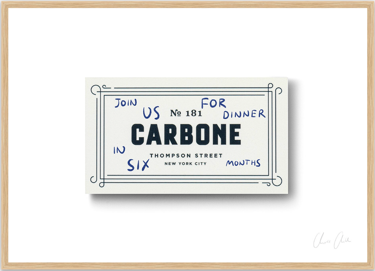 Card at Carbone i
