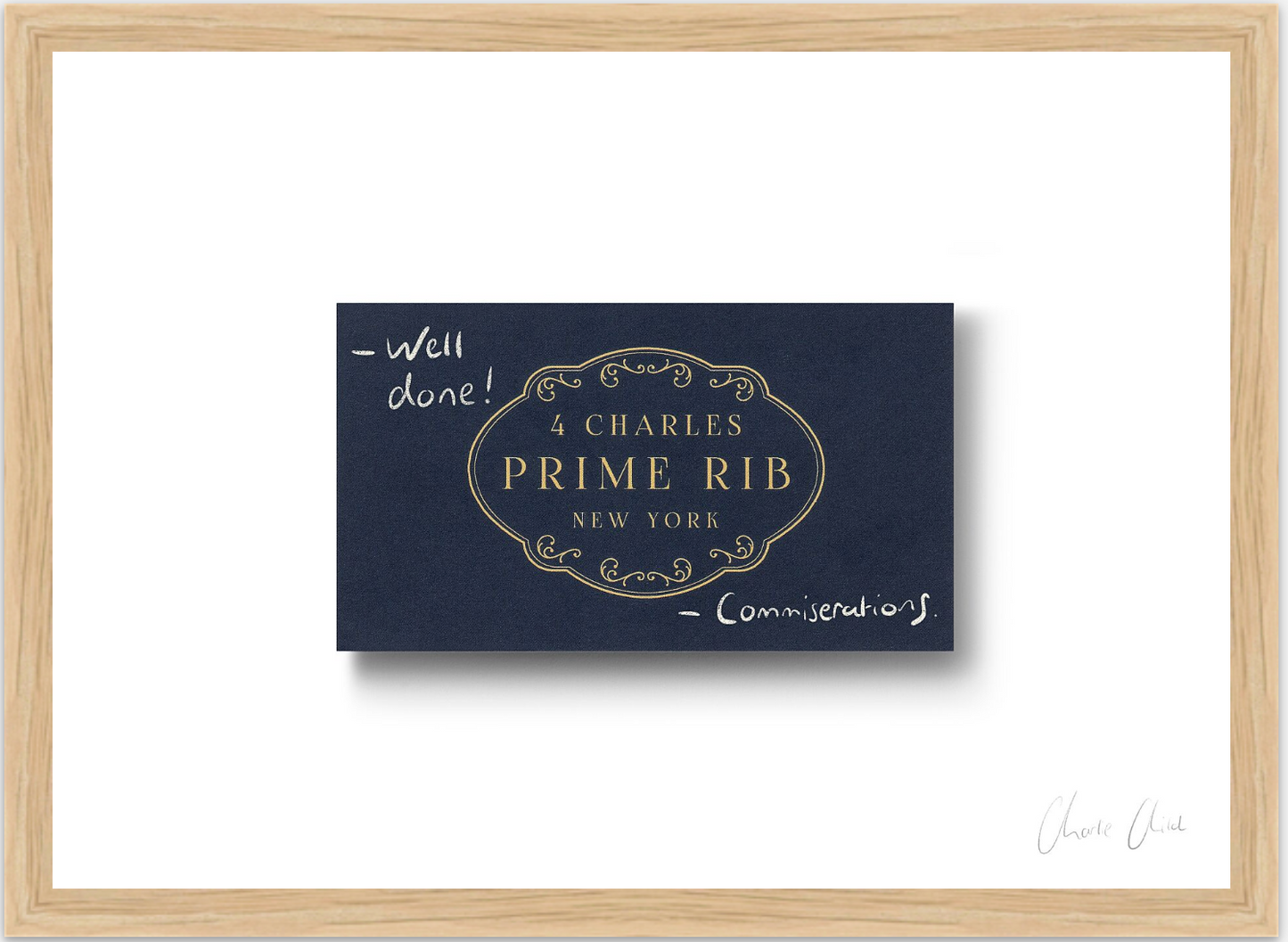 Card at 4 Charles Prime Rib