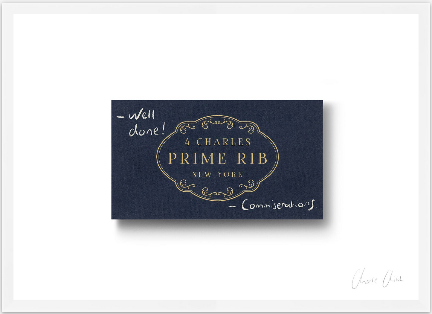 Card at 4 Charles Prime Rib