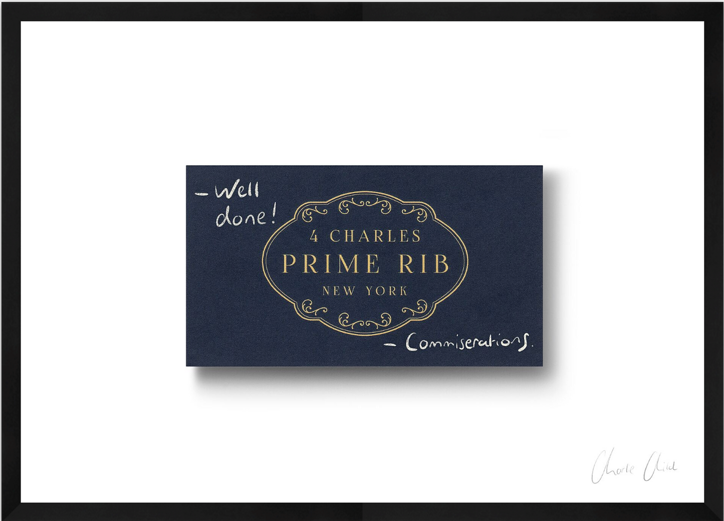 Card at 4 Charles Prime Rib