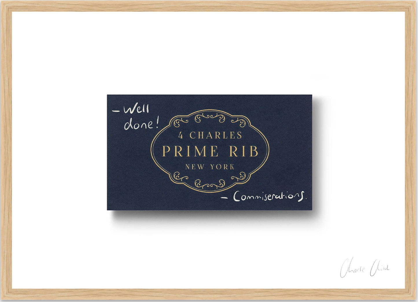 Card at 4 Charles Prime Rib