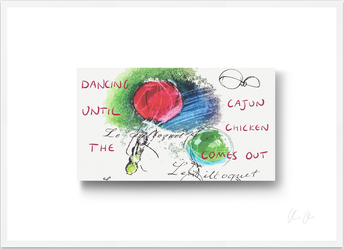 Card at Le Bilboquet