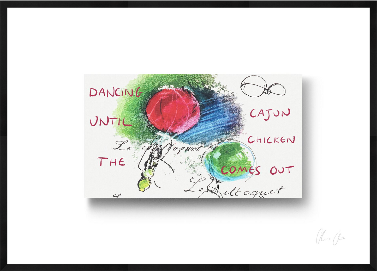 Card at Le Bilboquet